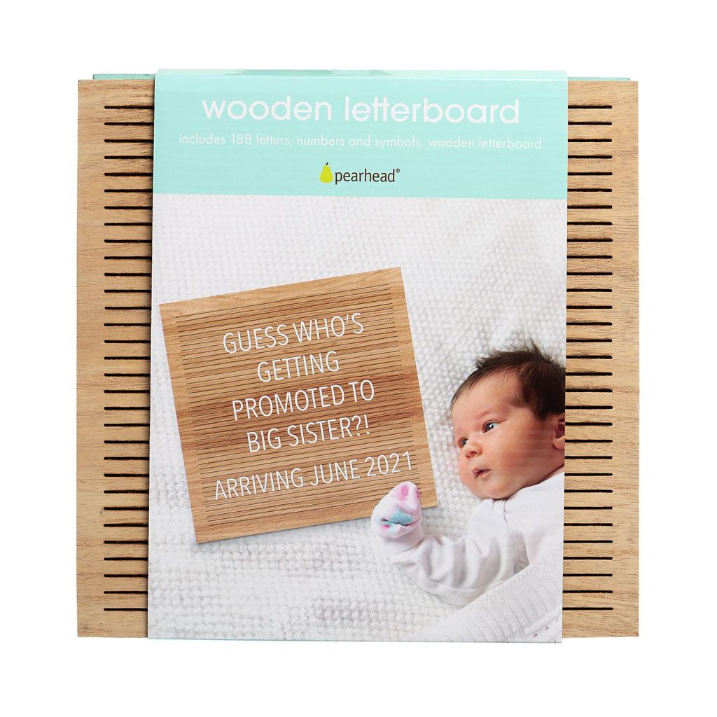 Pearhead's natural wood letterboard