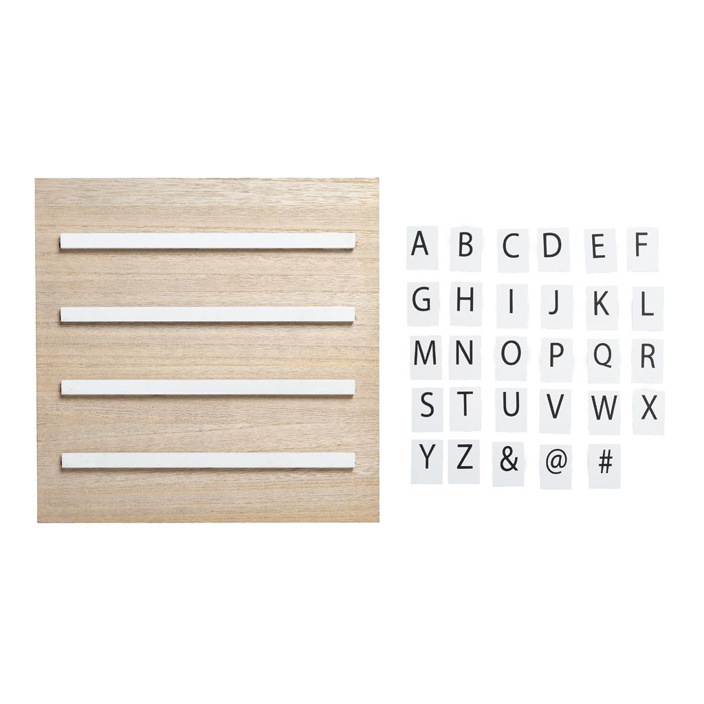 Pearhead's wood tile letterboard
