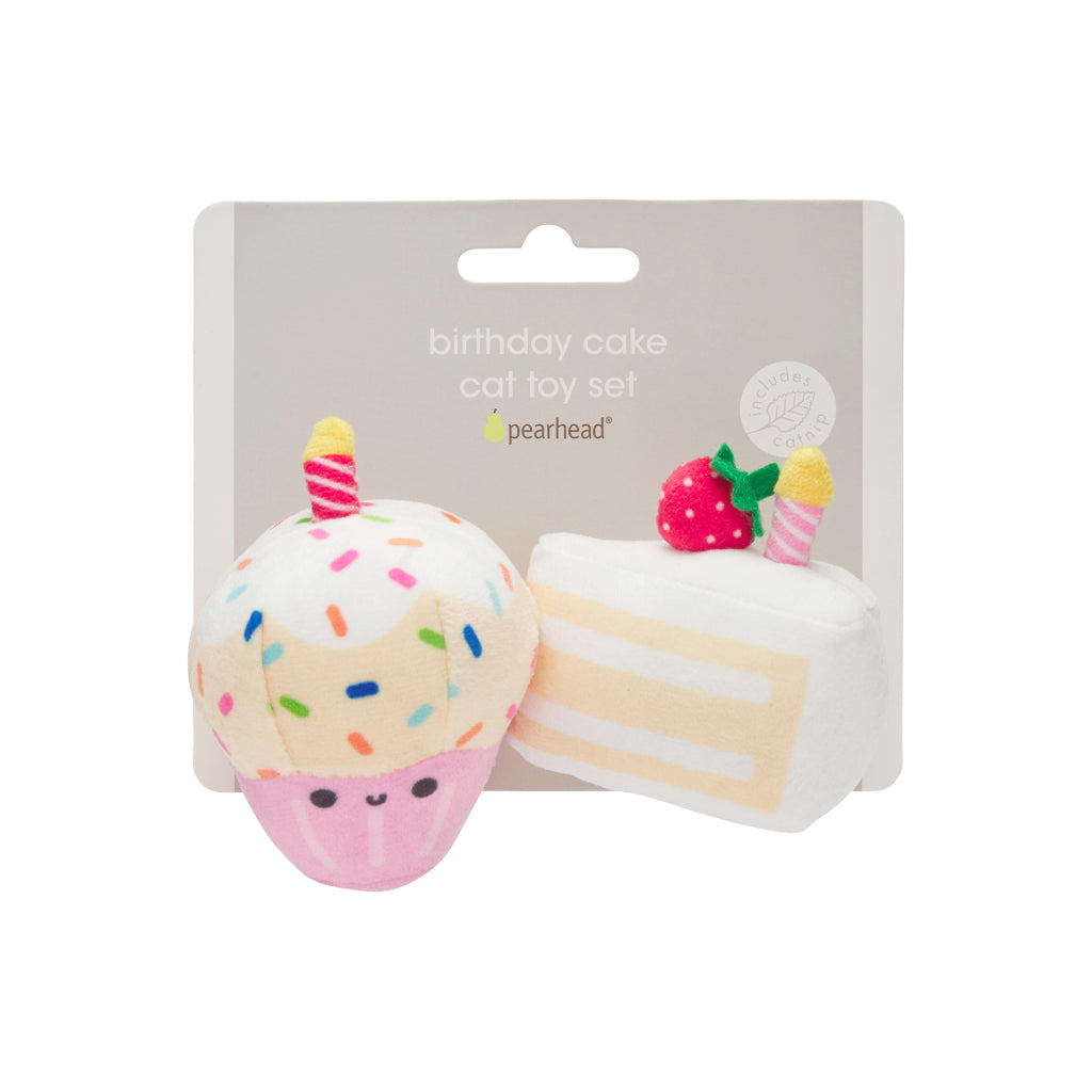 birthday cake cat toy set