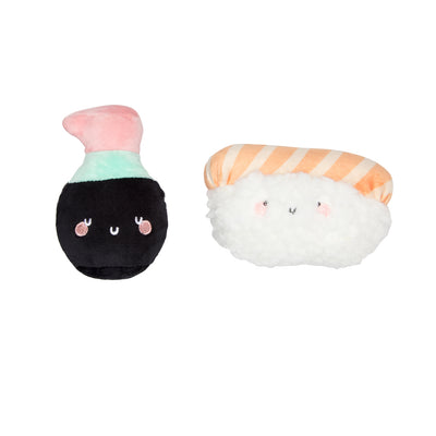 soy sauce and sushi cat toy set