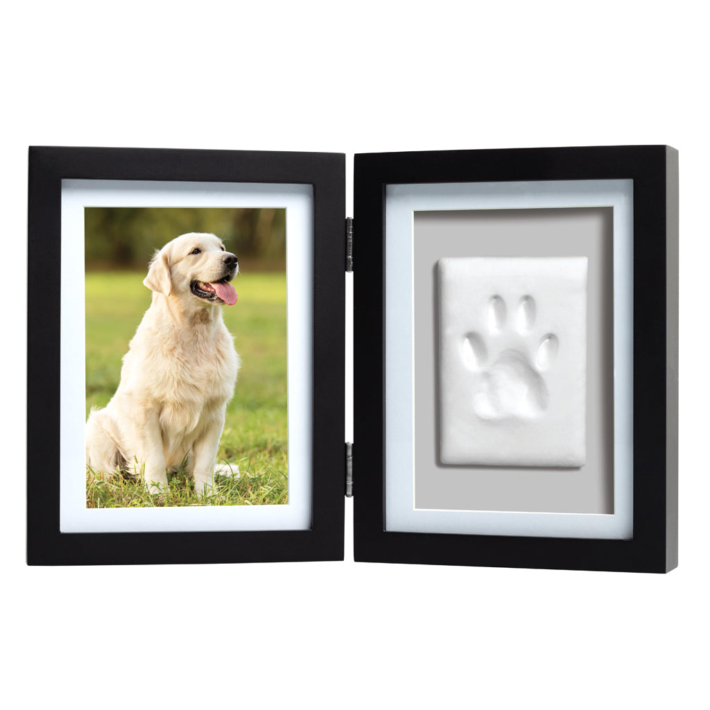 clay pawprints desk frame