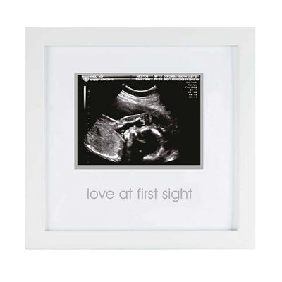 white sonogram frame