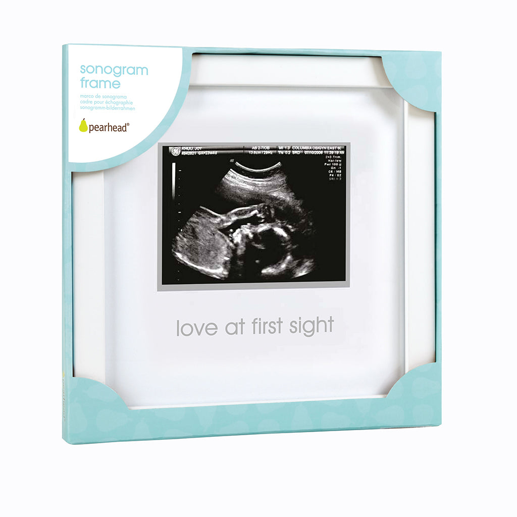 white sonogram frame