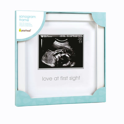 white sonogram frame
