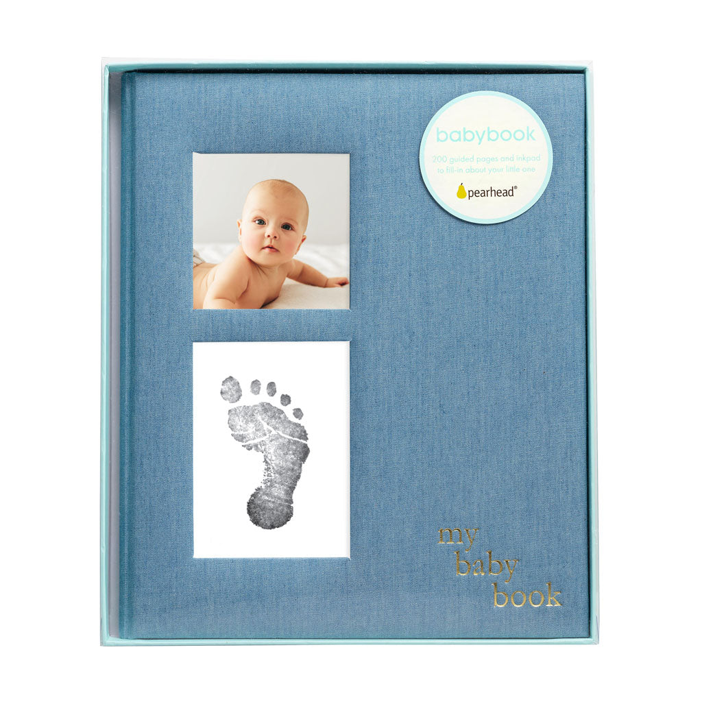 Pearhead's chambray baby book