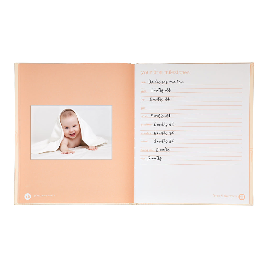 blush rainbow baby book