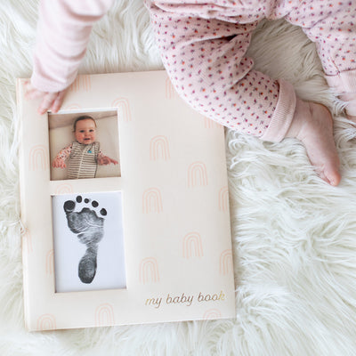 blush rainbow baby book