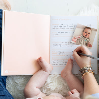 blush rainbow baby book