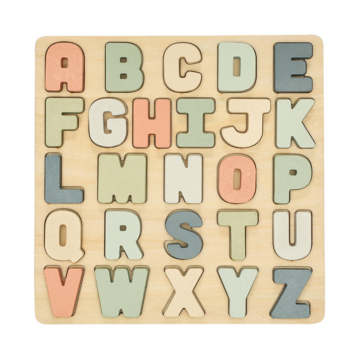Pearhead Wooden Numbers Puzzle, Colorful Counting, Interactive Learning Board Educational Toy, Modern Toddler Toys, Baby and Toddler Gift Boys or Girl wooden alphabet puzzle \u2013 Pearhead