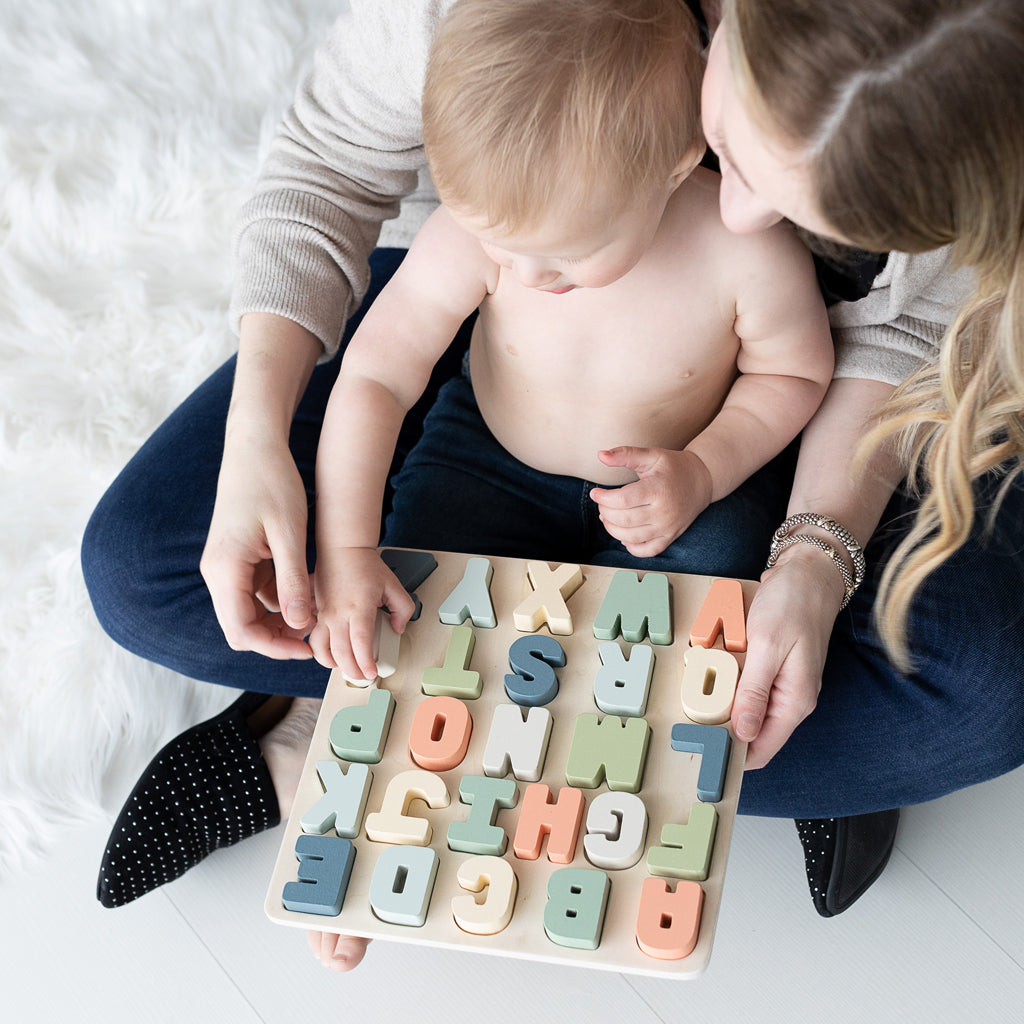 wooden alphabet puzzle