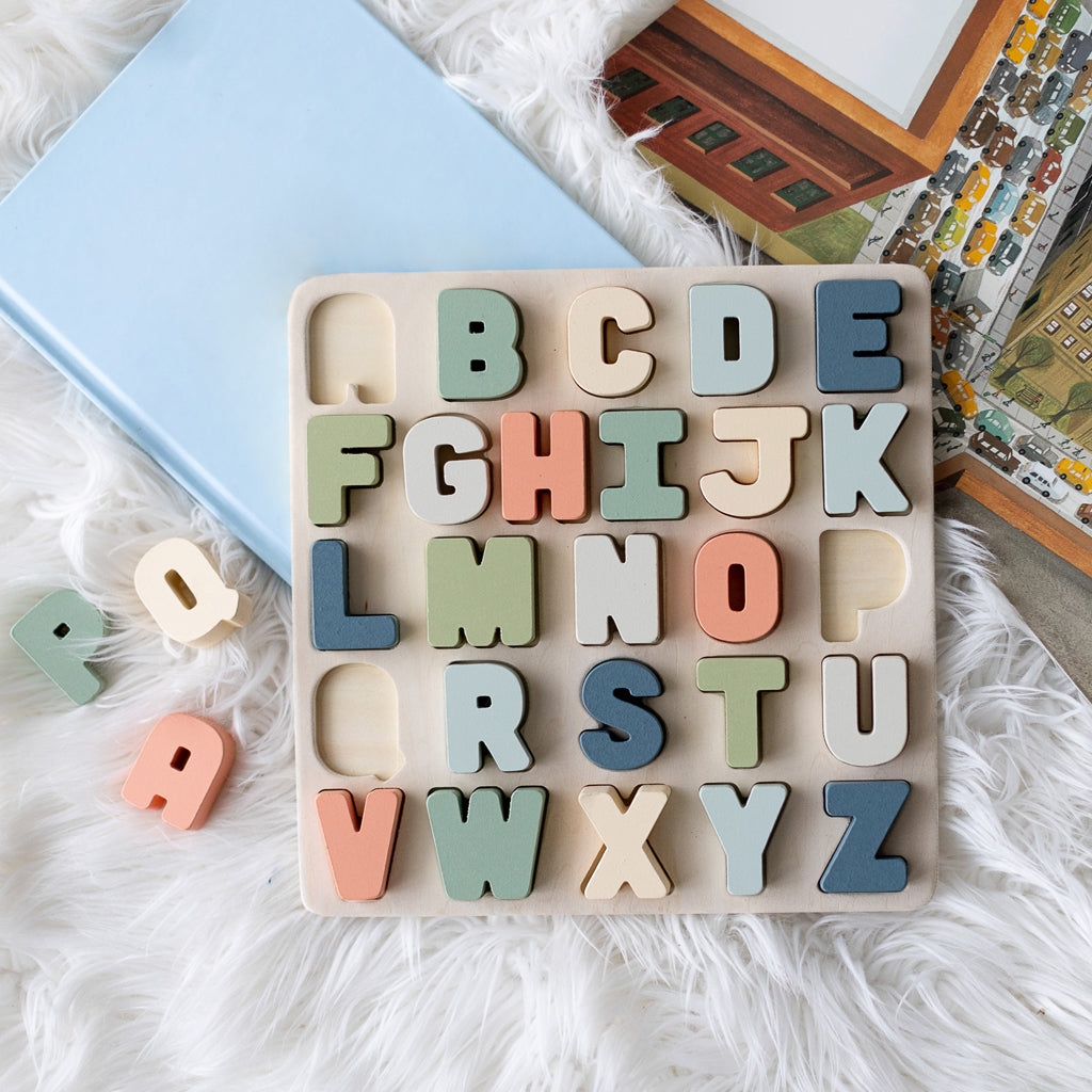 wooden alphabet puzzle