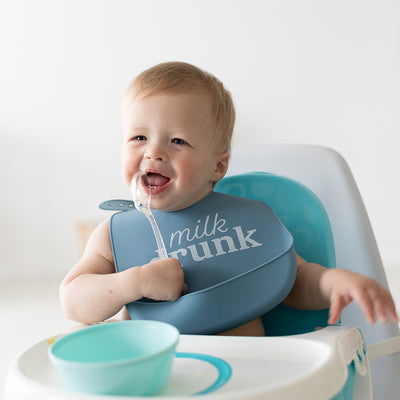 milk & cookies silicone baby bib set