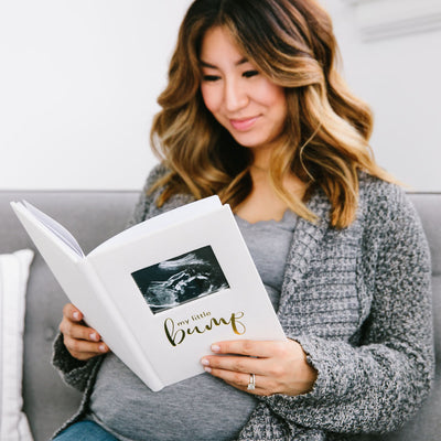 Pearhead's linen pregnancy journal