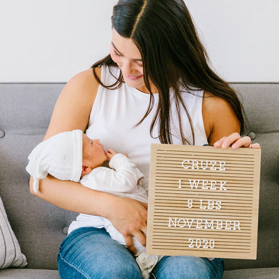 Pearhead's natural wood letterboard